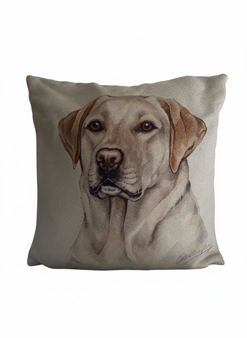 Kisenhülle „Labrador Retriever beige“ im englischen Landhausstil