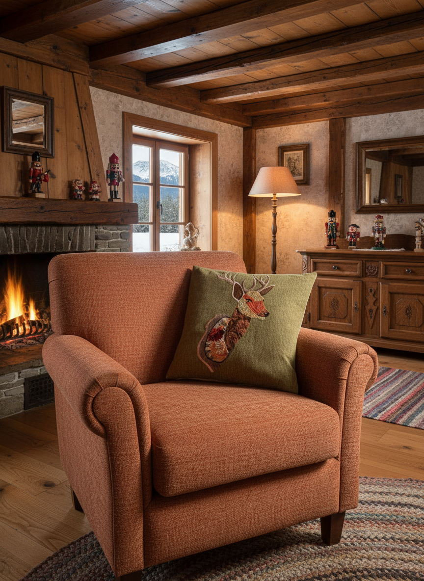 Kissenhülle "Rehbock" im Alpinen Landhausstil