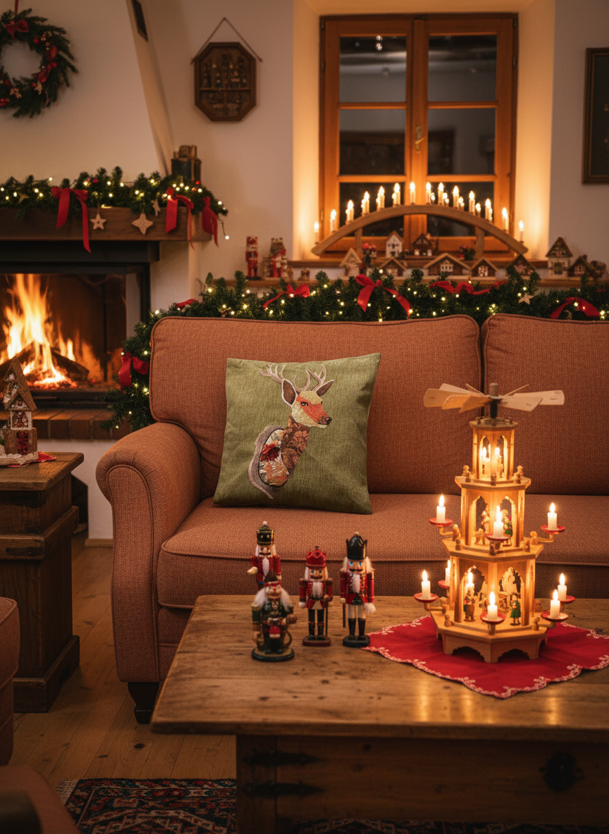 Kissenhülle "Rehbock" im Alpinen Landhausstil