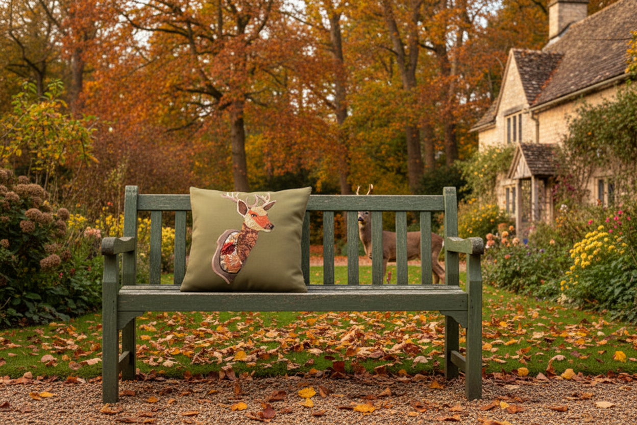 Kissenhülle "Rehbock" im Alpinen Landhausstil