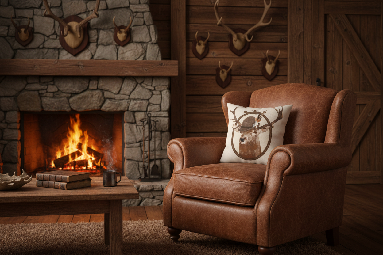 Kissenhülle „Hirsch“ im Alpinen Landhausstil