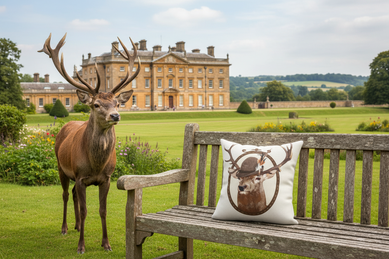 Kissenhülle „Hirsch“ im Alpinen Landhausstil