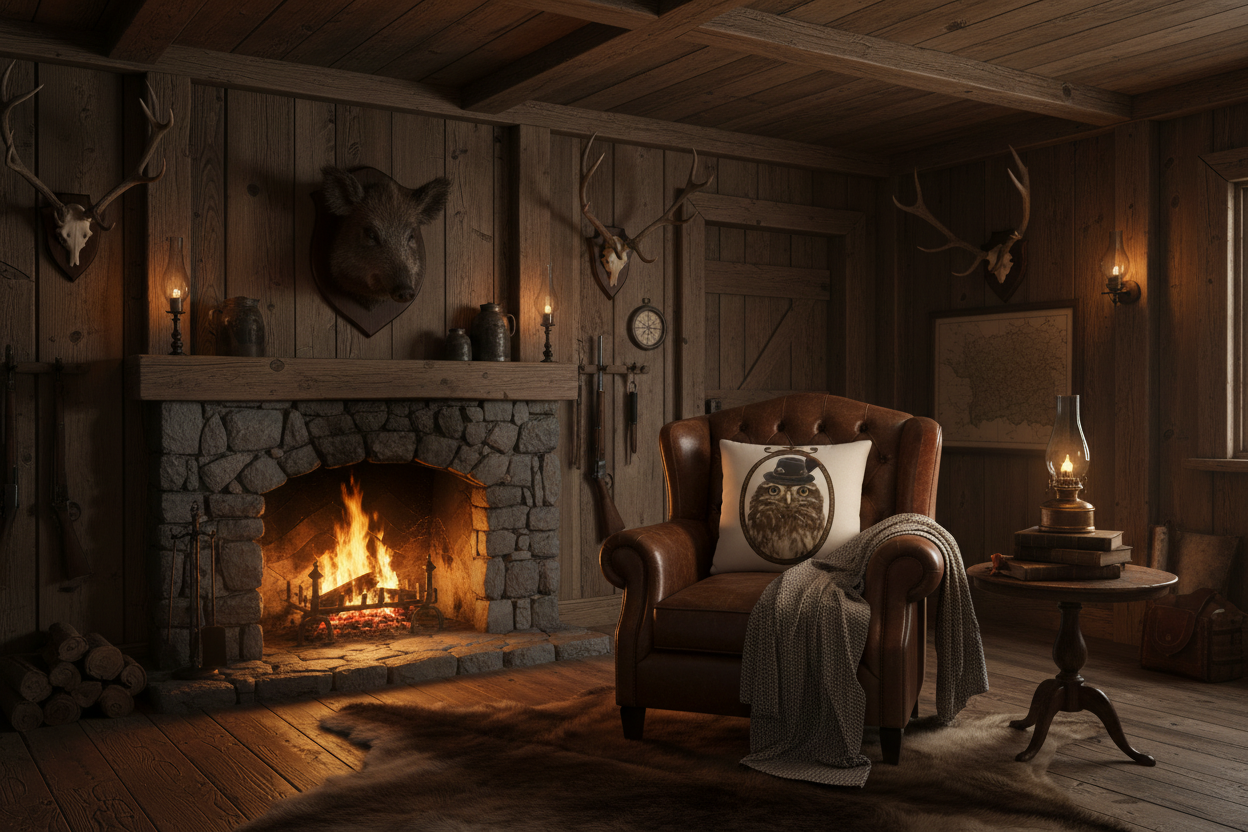 Kissenhülle „Eule“ im Alpinen Landhausstil