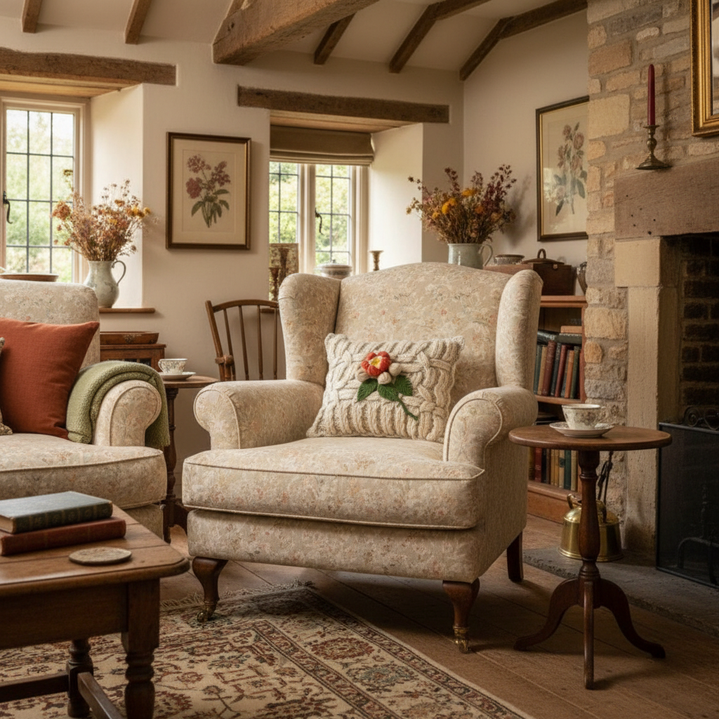 Kissenhülle „Frühlingszeit“ im Landhausstil