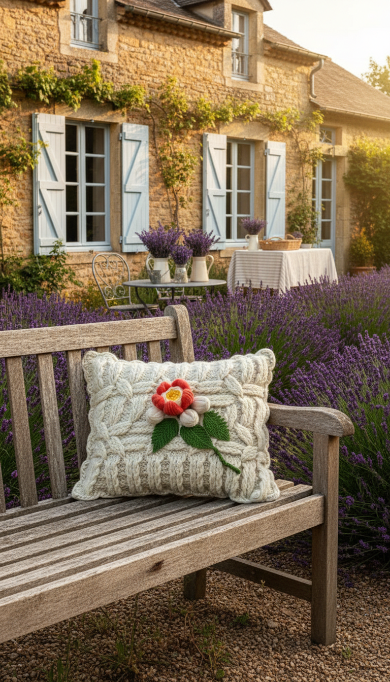 Kissenhülle „Frühlingszeit“ im Landhausstil