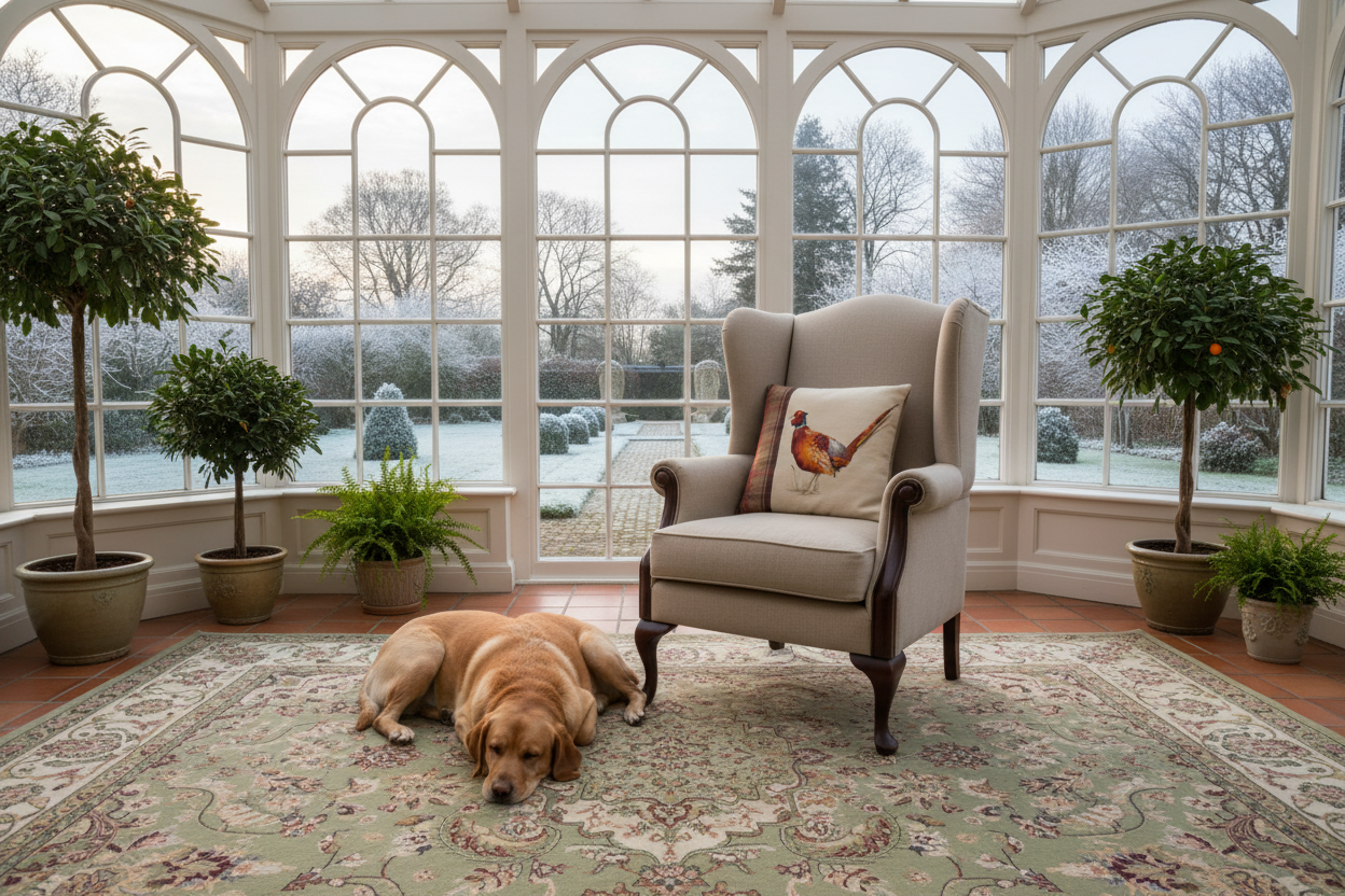 Kissenhülle "Fasan" im englischen Landhausstil