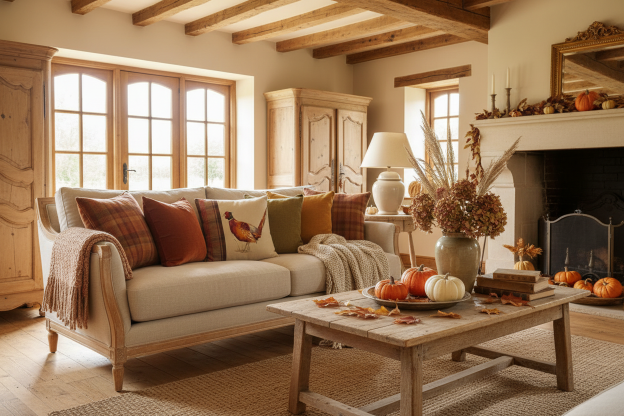 Kissenhülle "Fasan" im englischen Landhausstil