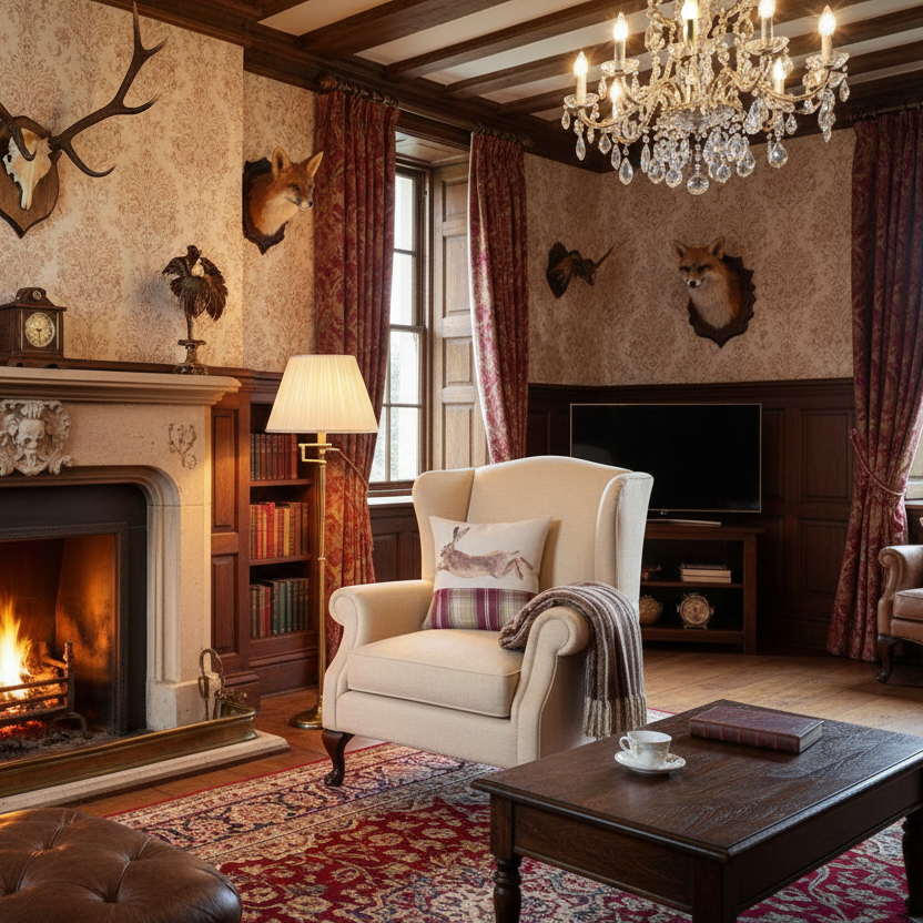 Kissenhülle „Hase“ im englischen Landhausstil