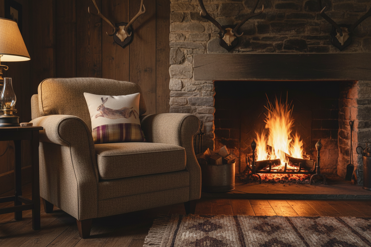 Kissenhülle „Hase“ im englischen Landhausstil