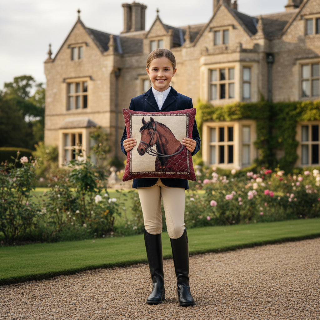 Kissenhülle „Pferd, Equestrian“ im Landhausstil