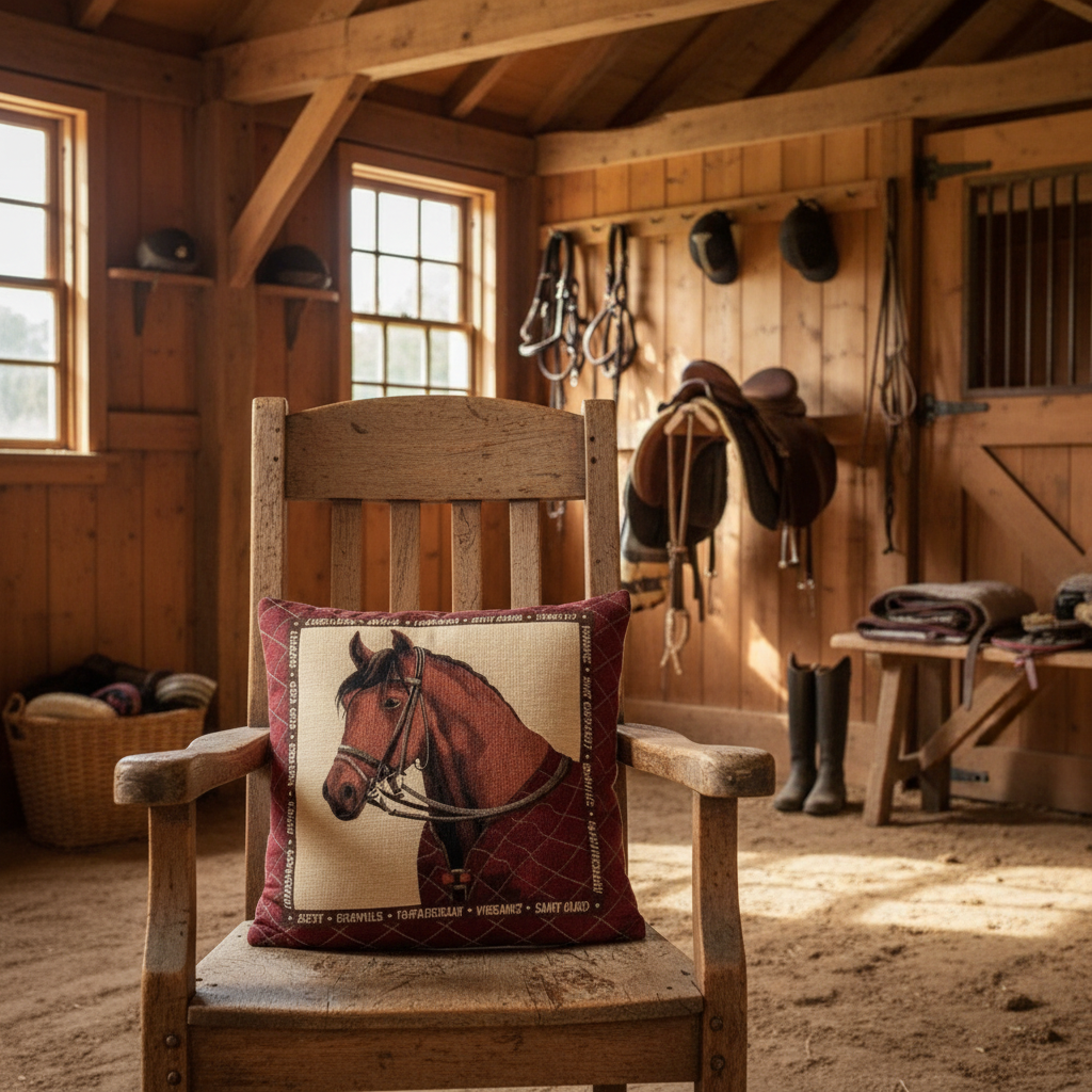 Kissenhülle „Pferd, Equestrian“ im Landhausstil