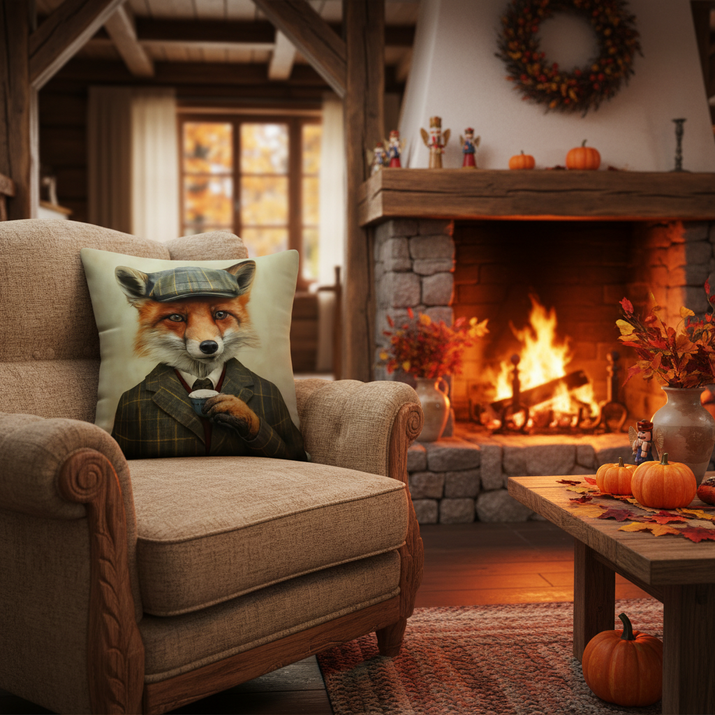 Kissenhülle „Fuchs“ im englischen Landhausstil