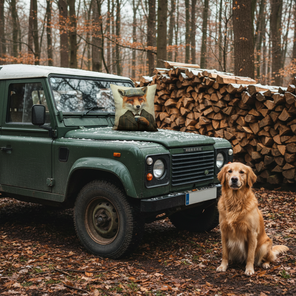 Kissenhülle „Fuchs“ im englischen Landhausstil