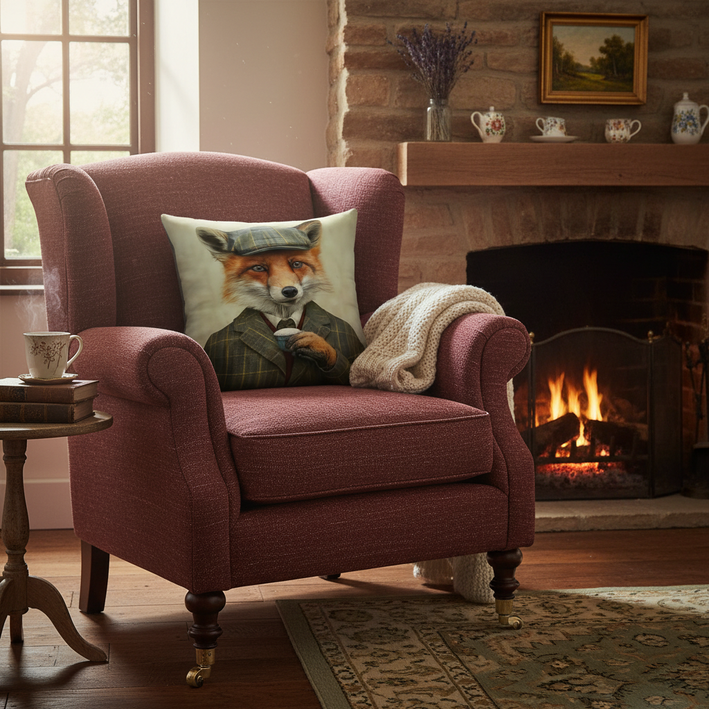 Kissenhülle „Fuchs“ im englischen Landhausstil