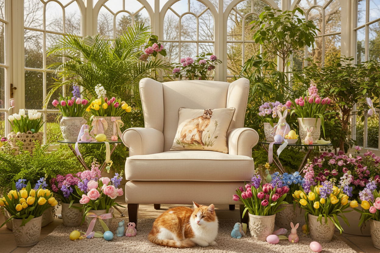 Kissenhülle "Hase" im Landhausstil