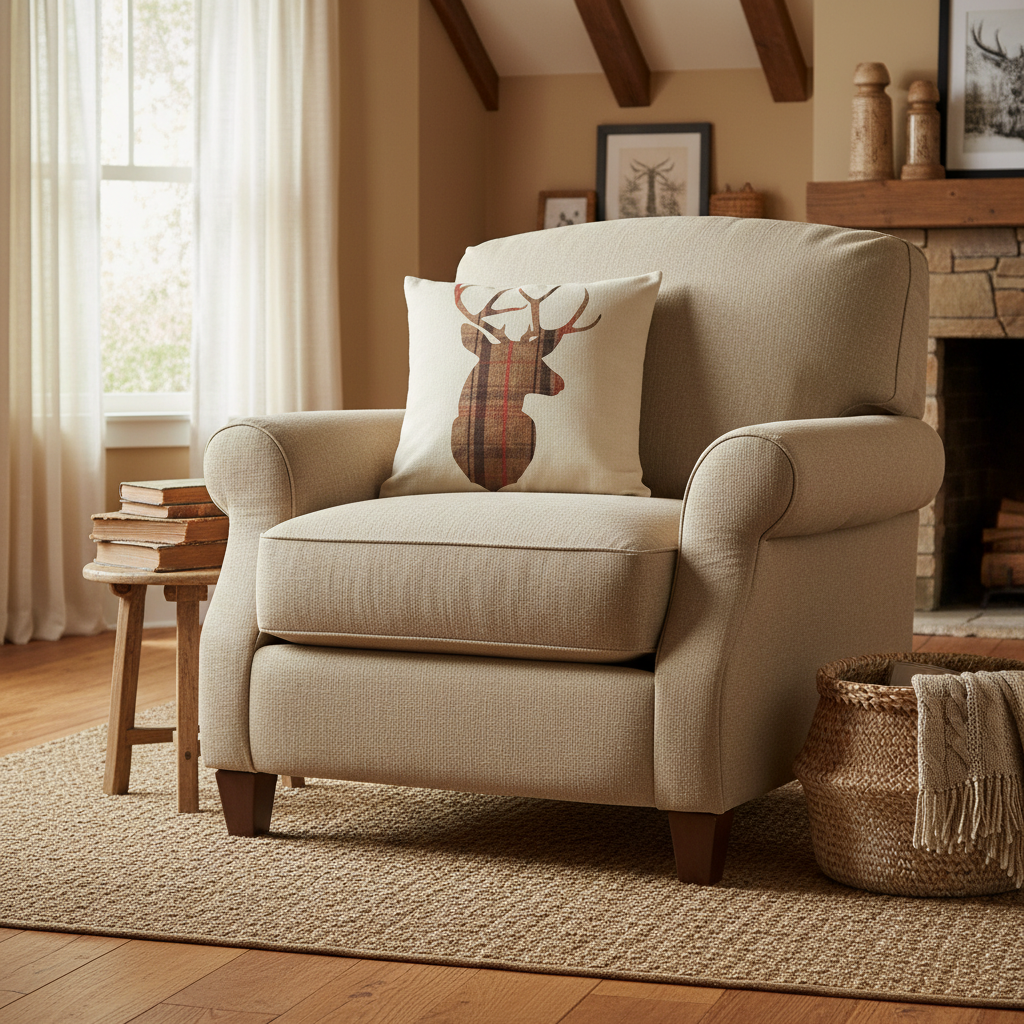 Kissenhülle "Hirsch" im englischen Landhausstil