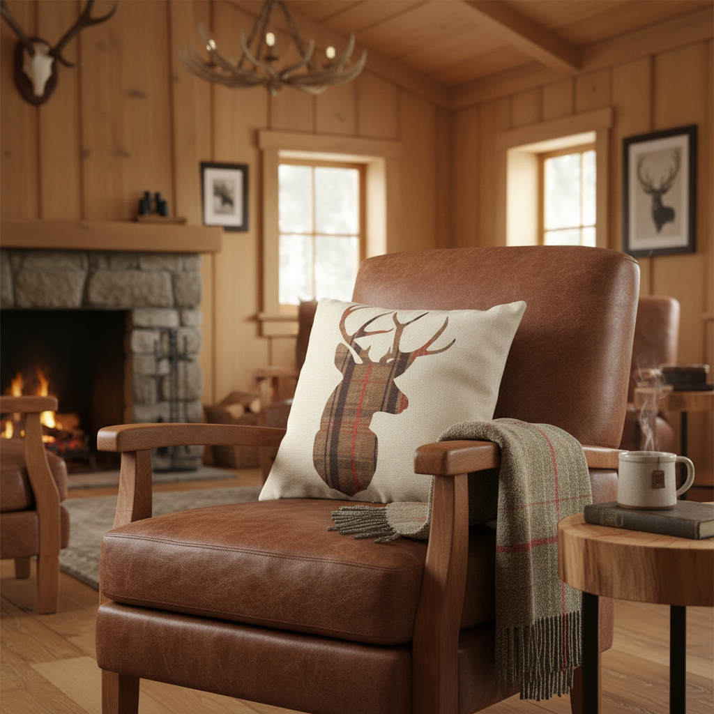 Kissenhülle "Hirsch" im englischen Landhausstil