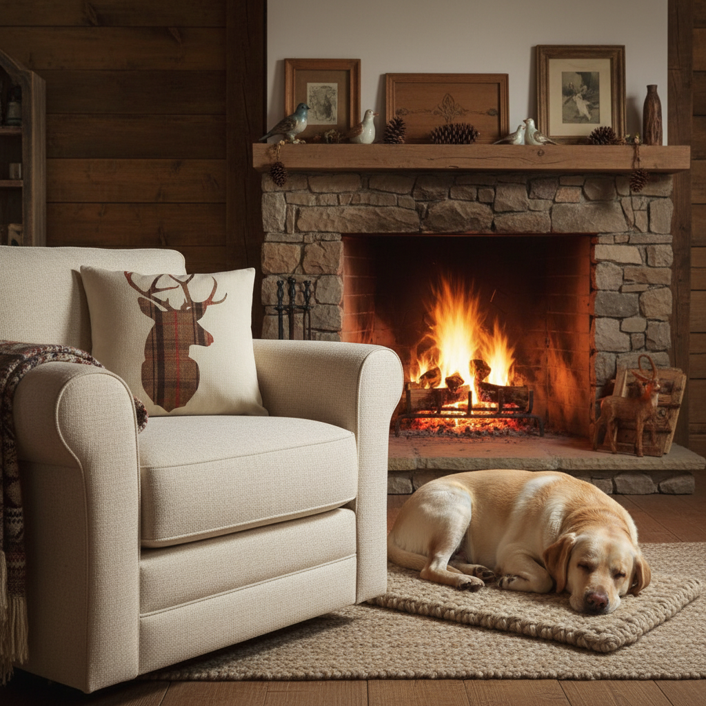 Kissenhülle "Hirsch" im englischen Landhausstil