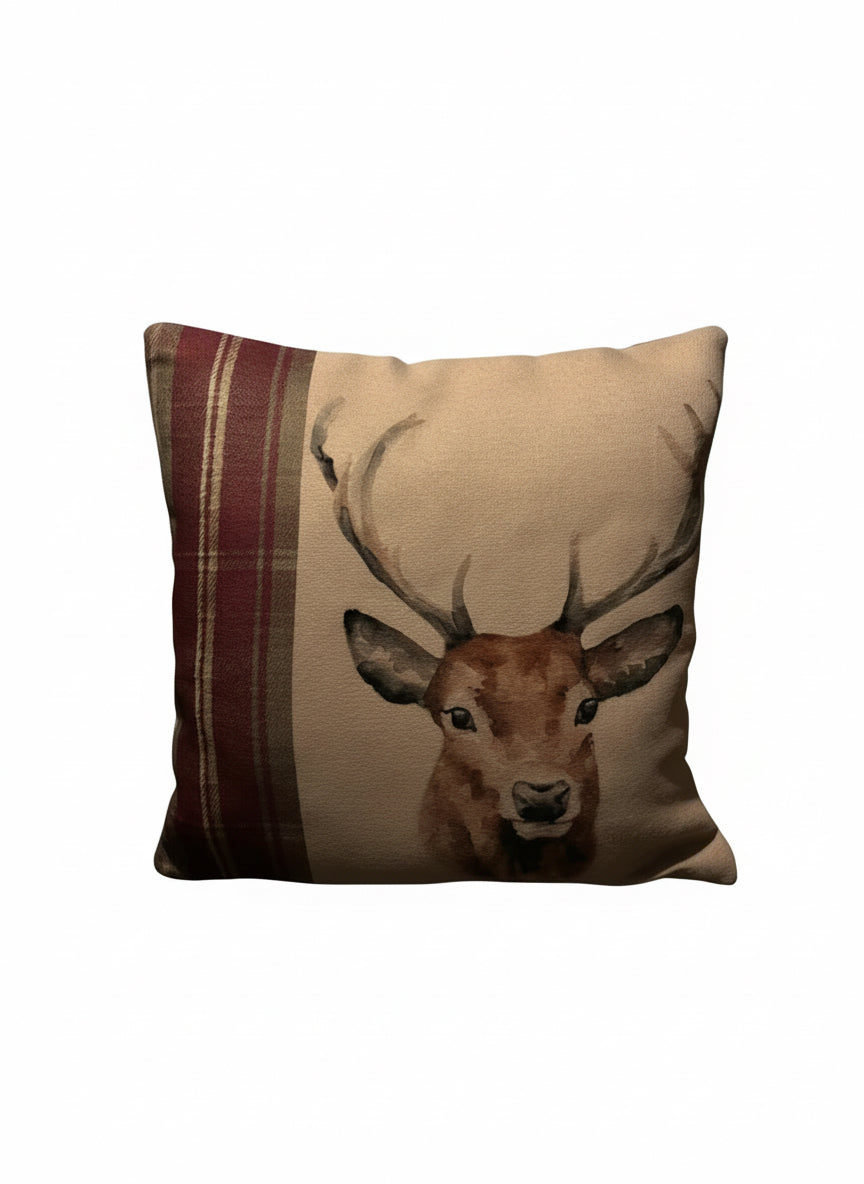 Kissenhülle "Hirschkopf" im englischen Landhausstil