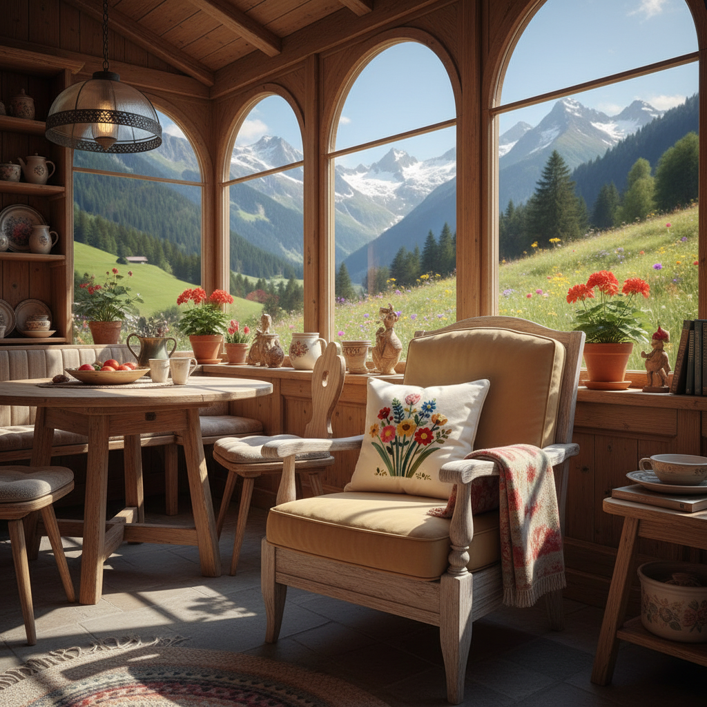 Kissenhülle "Blumenstrauß" im Landhausstil