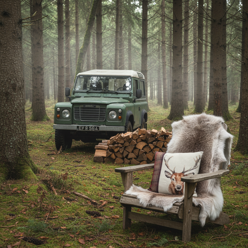 Kissenhülle „Hirsch“ im englischen Landhausstil