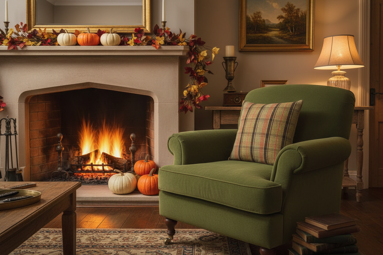 Kissenhülle "Springender Hase" im englischen Landhausstil