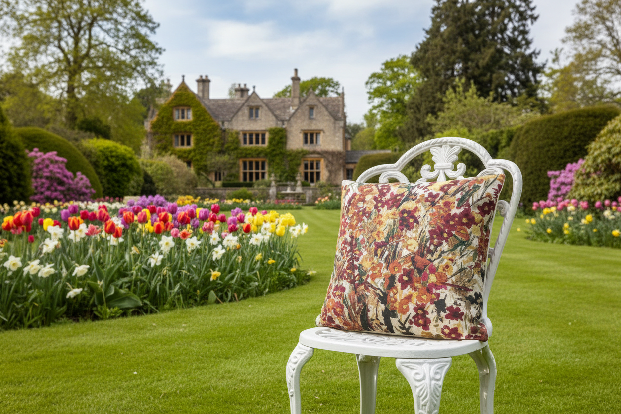 Kissenhülle "Floral" im englischen Landhausstil