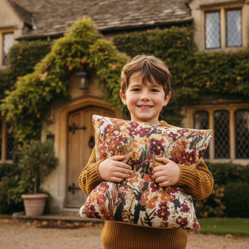 Kissenhülle "Floral" im englischen Landhausstil