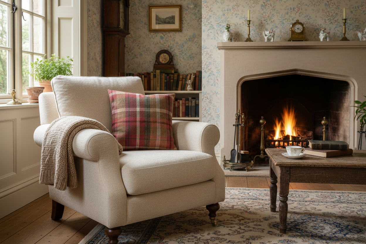 Kissenhülle "Floral" im englischen Landhausstil