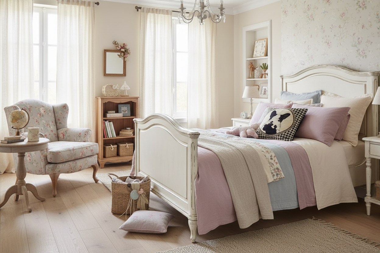 Kissenhülle „Französische Bulldogge“ im Landhausstil