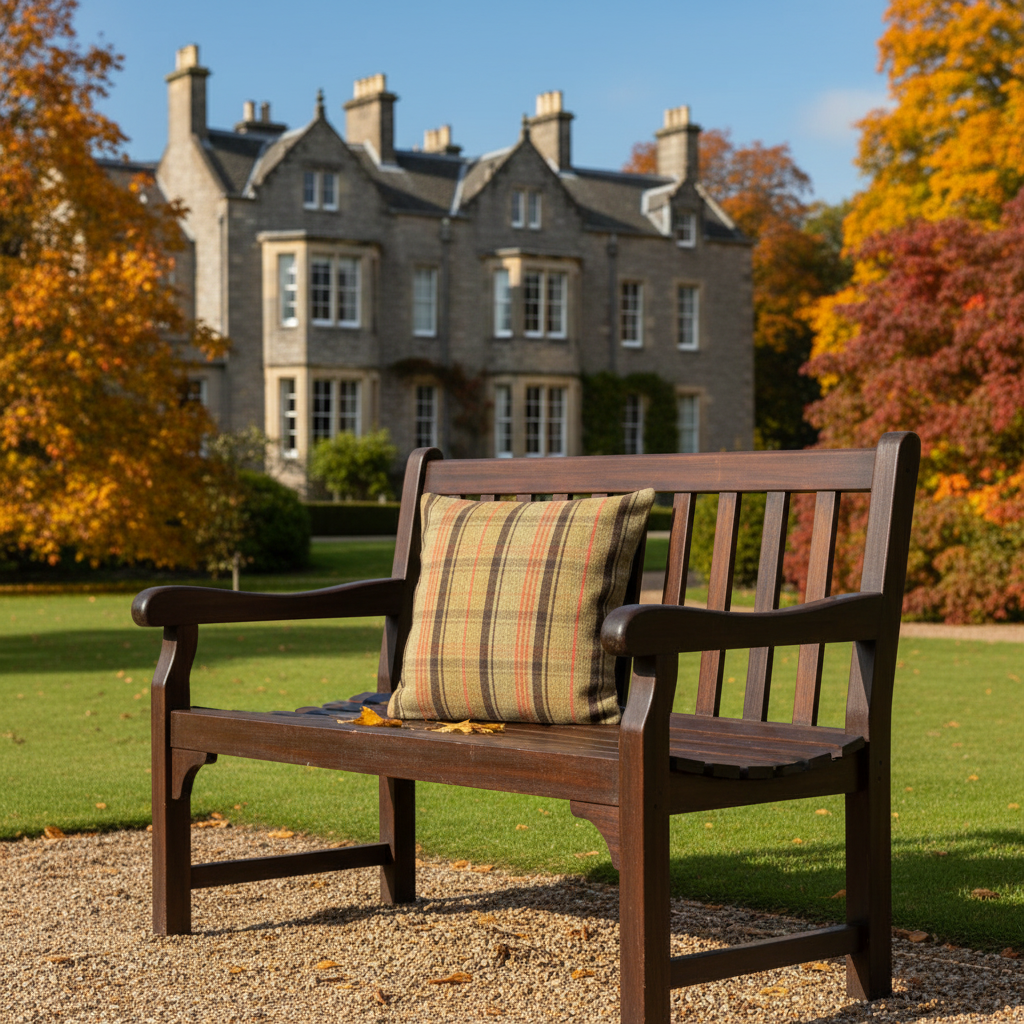 Kissenhülle "Schottisches Hochlandrind" im englischen Landhausstil
