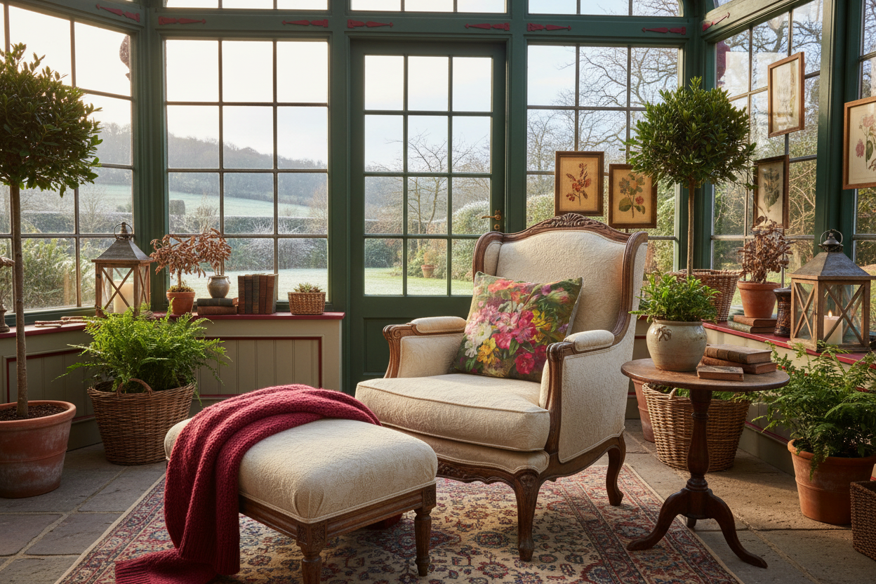 Kissenhülle „Lilien“ im Landhausstil