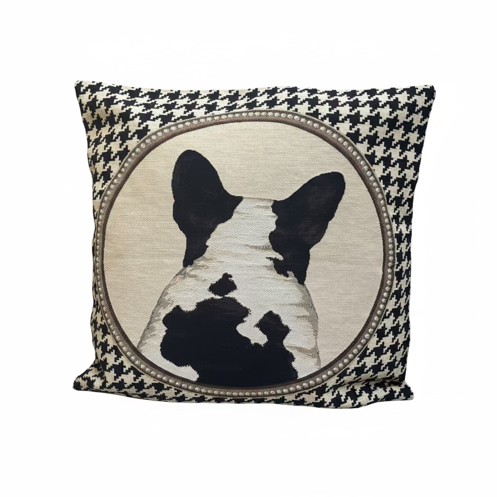 Kissenhülle „Französische Bulldogge“ im Landhausstil