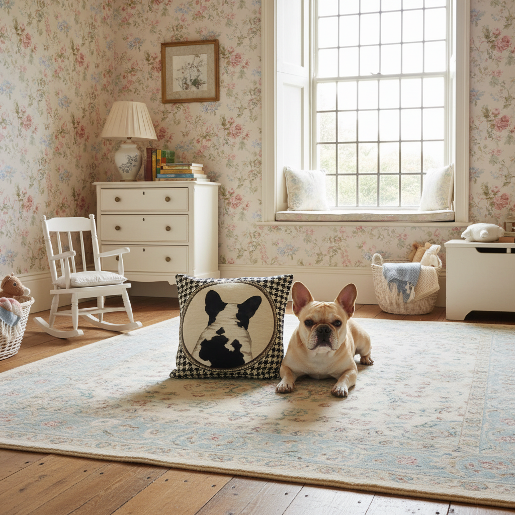 Kissenhülle „Französische Bulldogge“ im Landhausstil