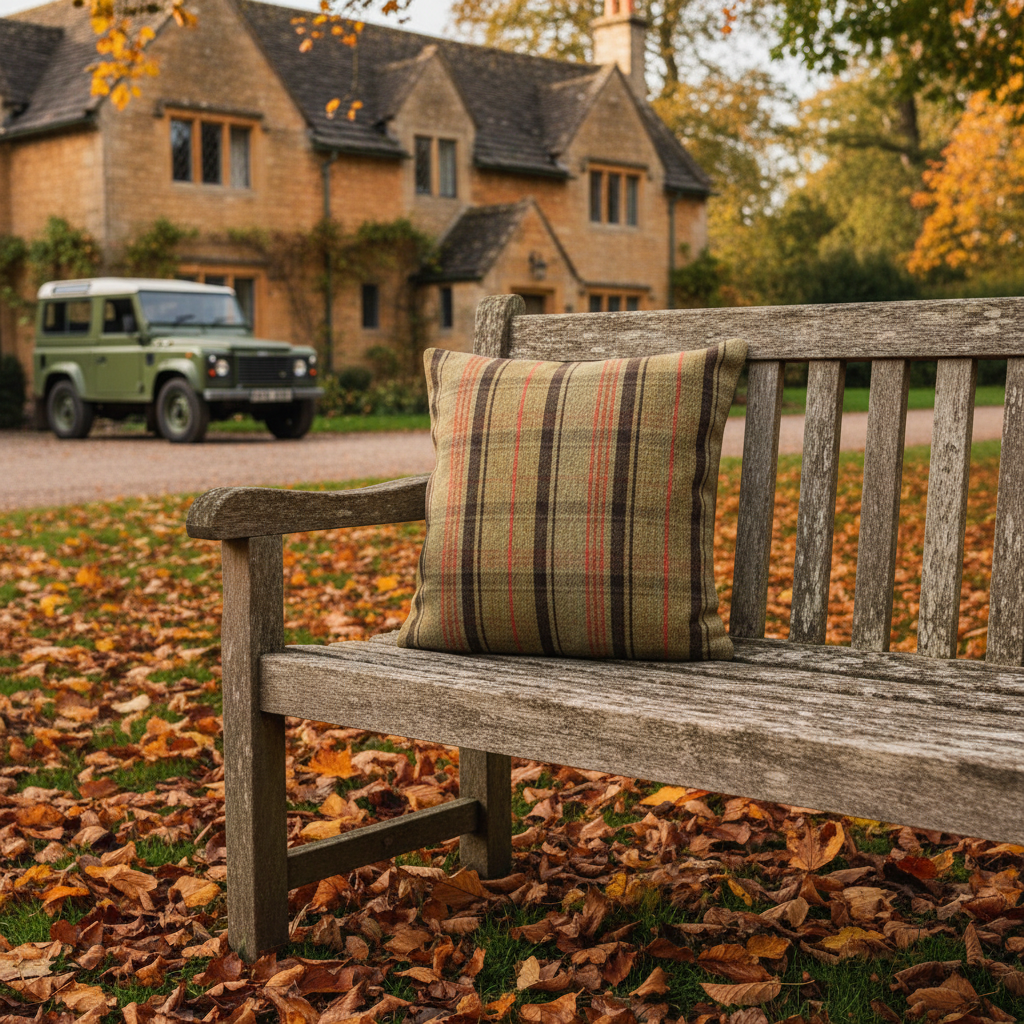 Kissenhülle "Schottisches Hochlandrind" im englischen Landhausstil