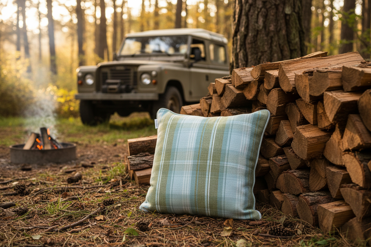 Kissenhülle „Häsin mit Häschen“ im Landhausstil