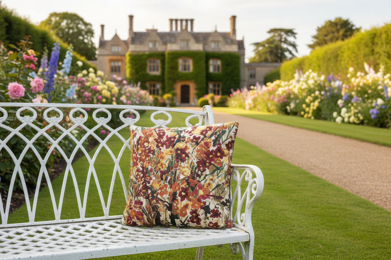 Kissenhülle "Floral" im englischen Landhausstil