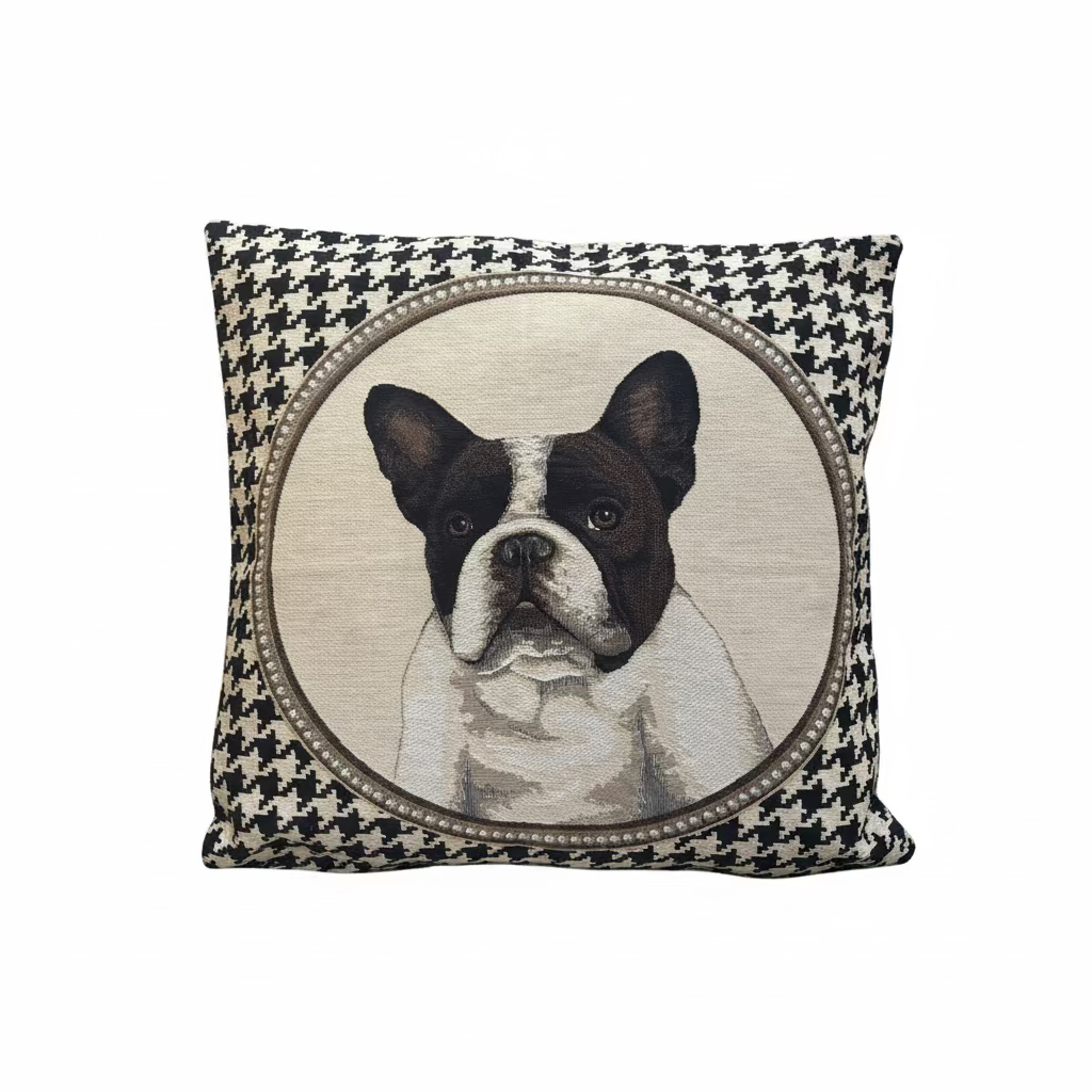 Kissenhülle „Französische Bulldogge“ im Landhausstil