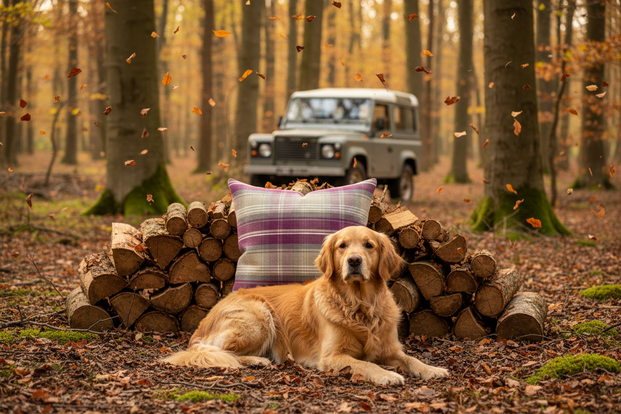 Kissenhülle „Hase“ im englischen Landhausstil