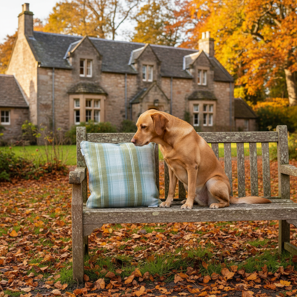 Kissenhülle „Hirsch“ im englischen Landhausstil