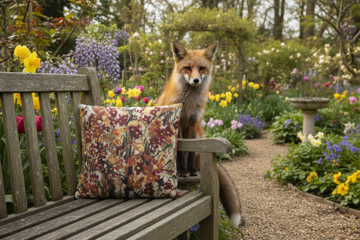 Kissenhülle "Floral" im englischen Landhausstil