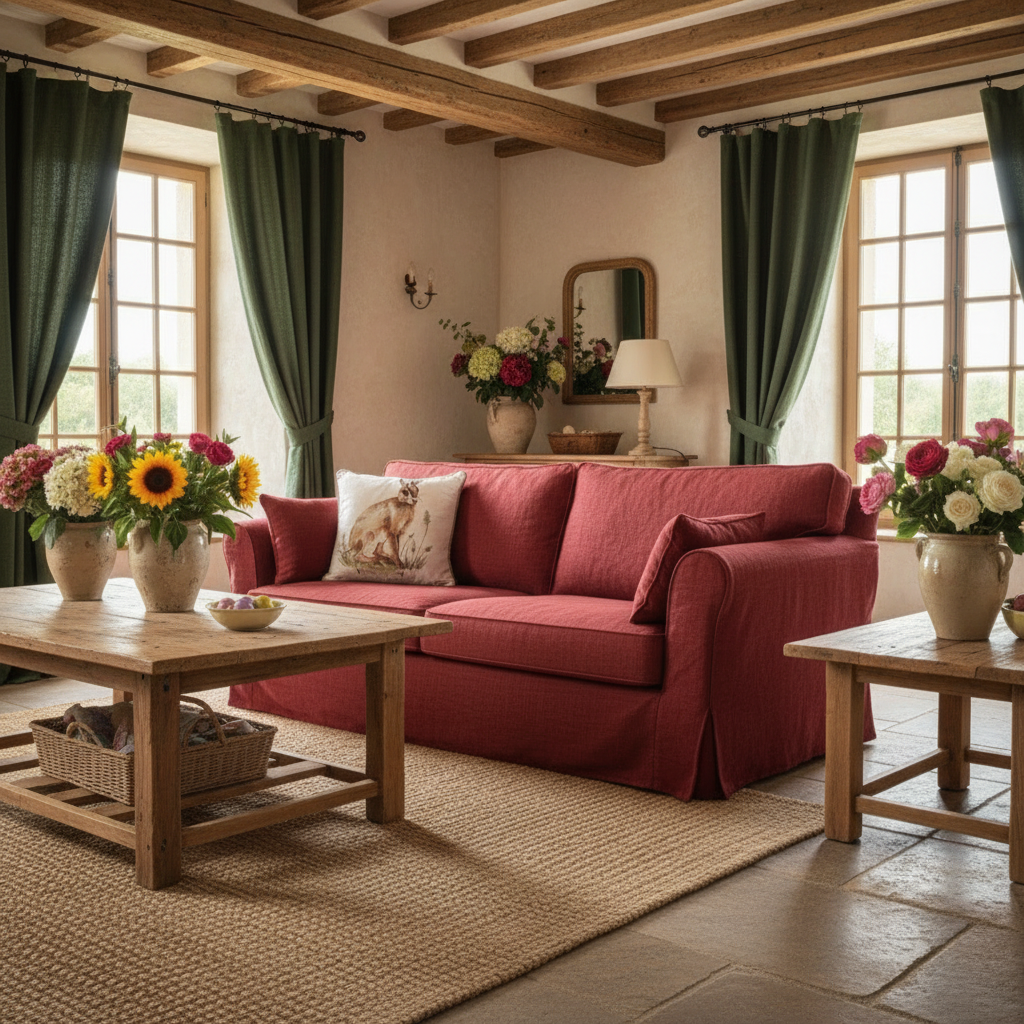 Kissenhülle "Hase" im Landhausstil