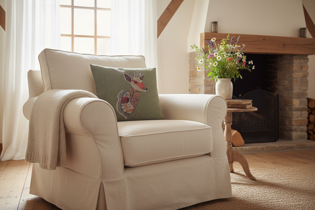 Kissenhülle "Rehbock" im Alpinen Landhausstil