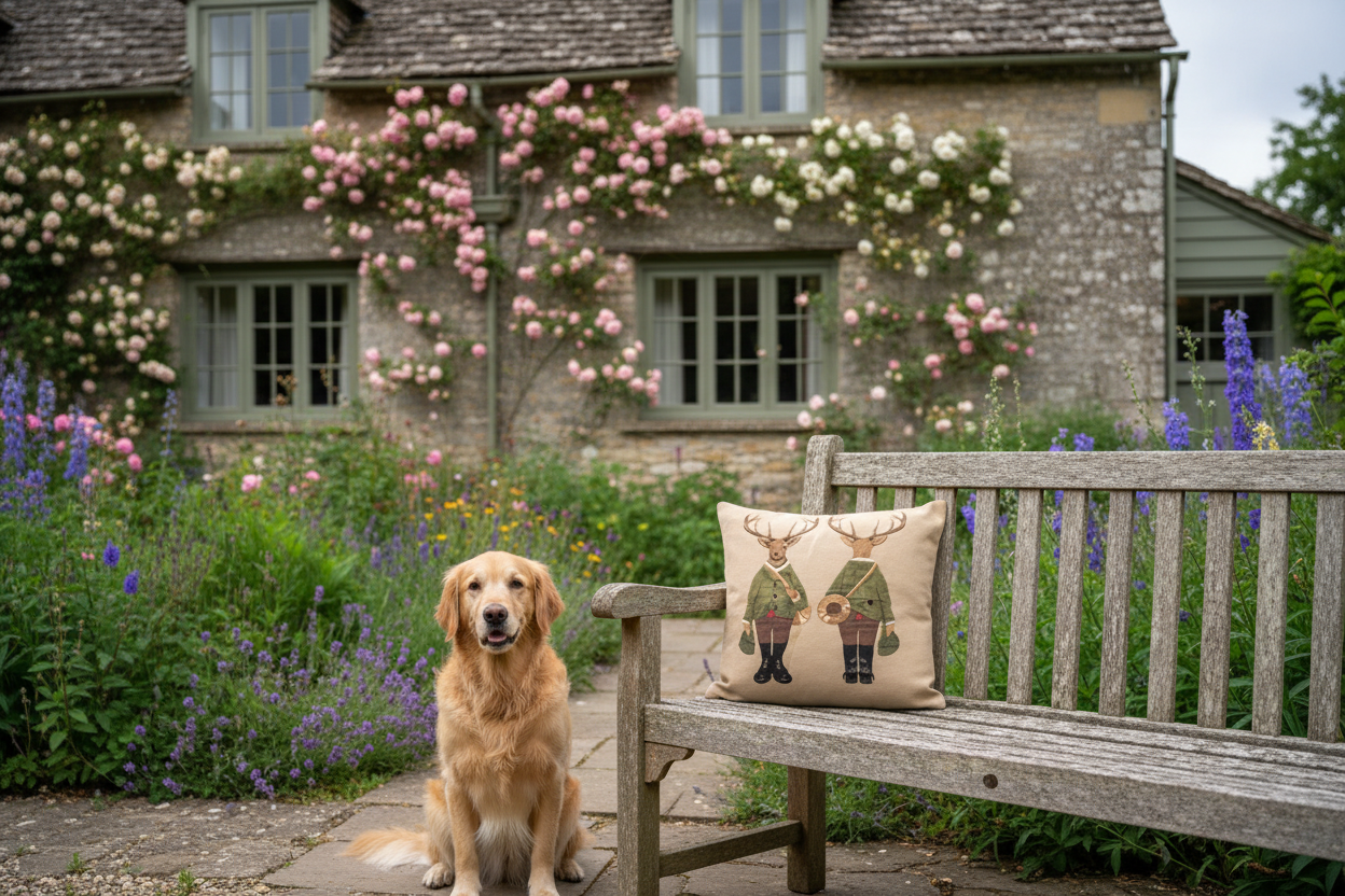 Kissenhülle "Hirsch" im Alpinen Landhausstil
