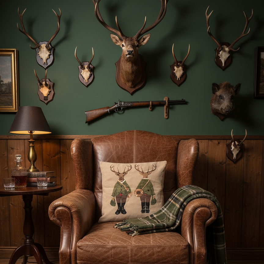 Kissenhülle "Hirsch" im Alpinen Landhausstil