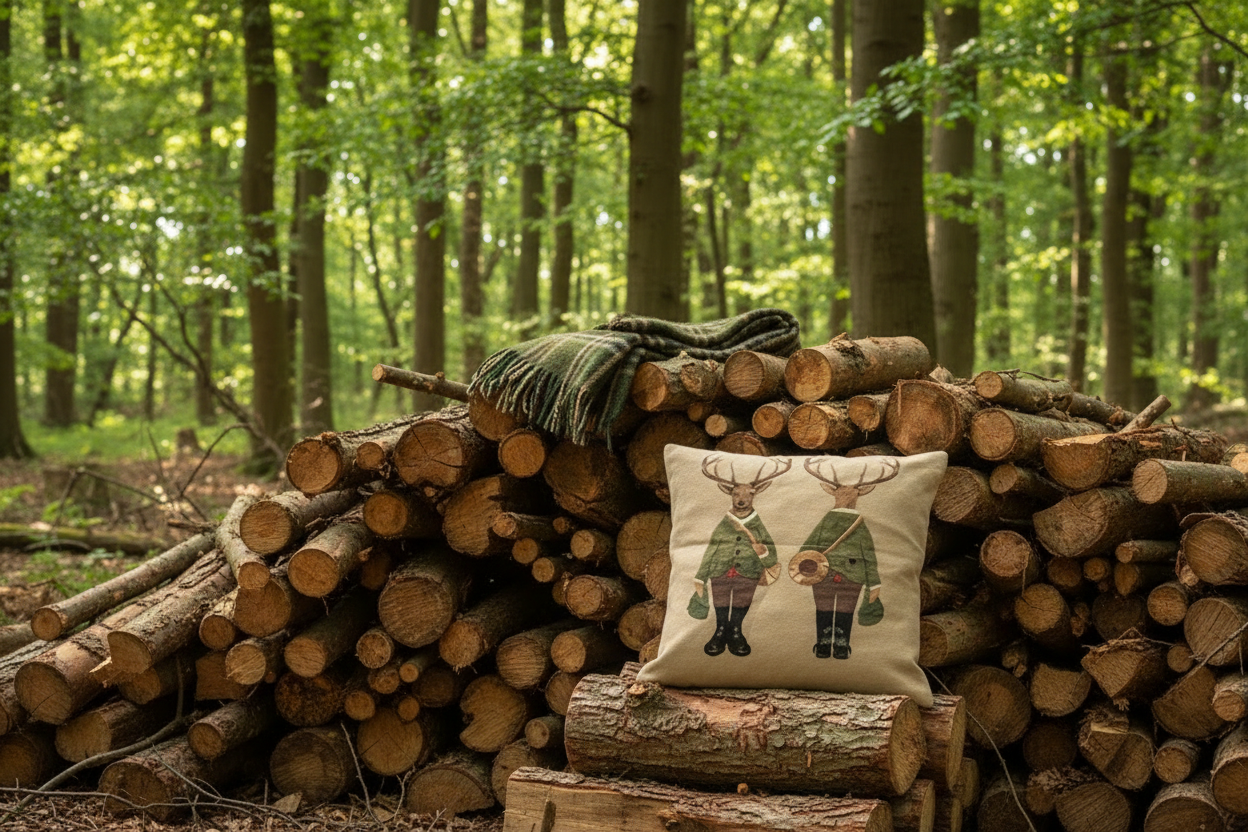 Kissenhülle "Hirsch" im Alpinen Landhausstil