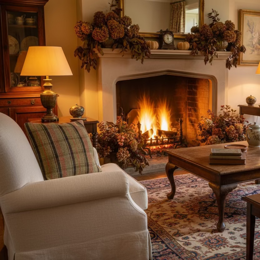 Kissenhülle "Springender Hase" im englischen Landhausstil