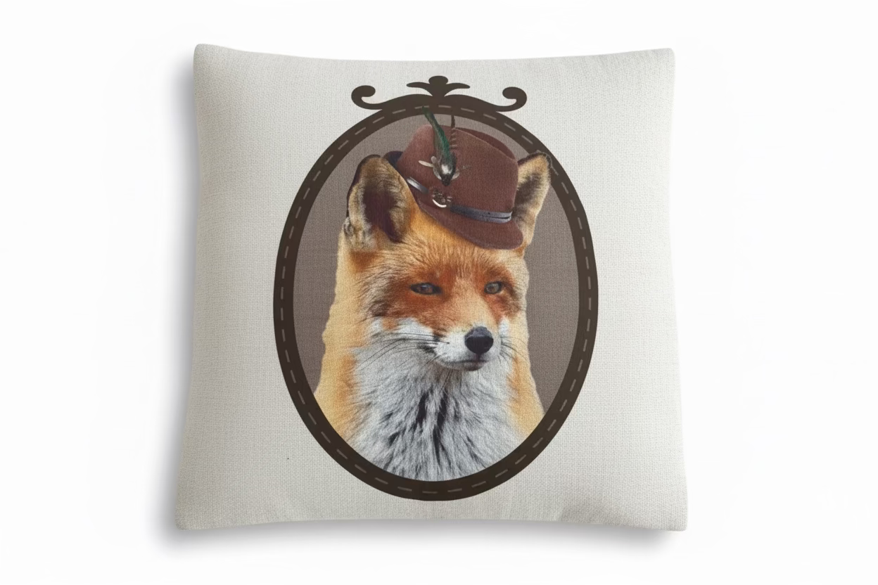 Kissenhülle „Fuchs“ im Alpinen Landhausstil