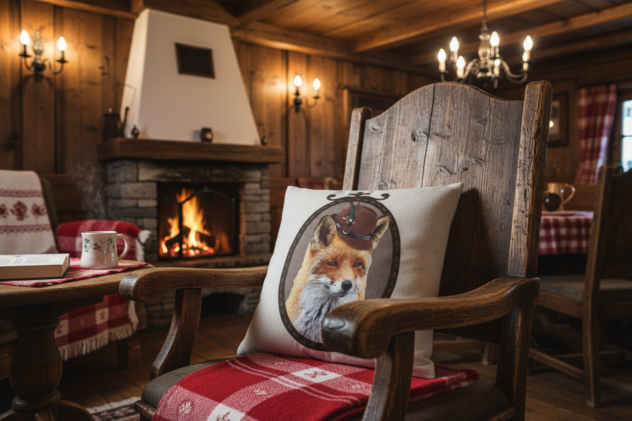 Kissenhülle „Fuchs“ im Alpinen Landhausstil
