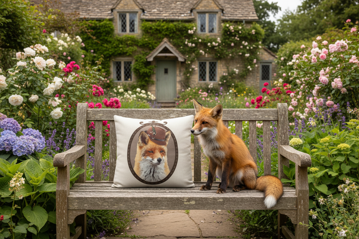 Kissenhülle „Fuchs“ im Alpinen Landhausstil